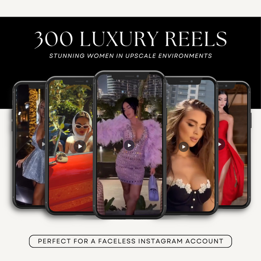 300 Luxury Instagram Reels Collection with Master Resell Rights and PLR