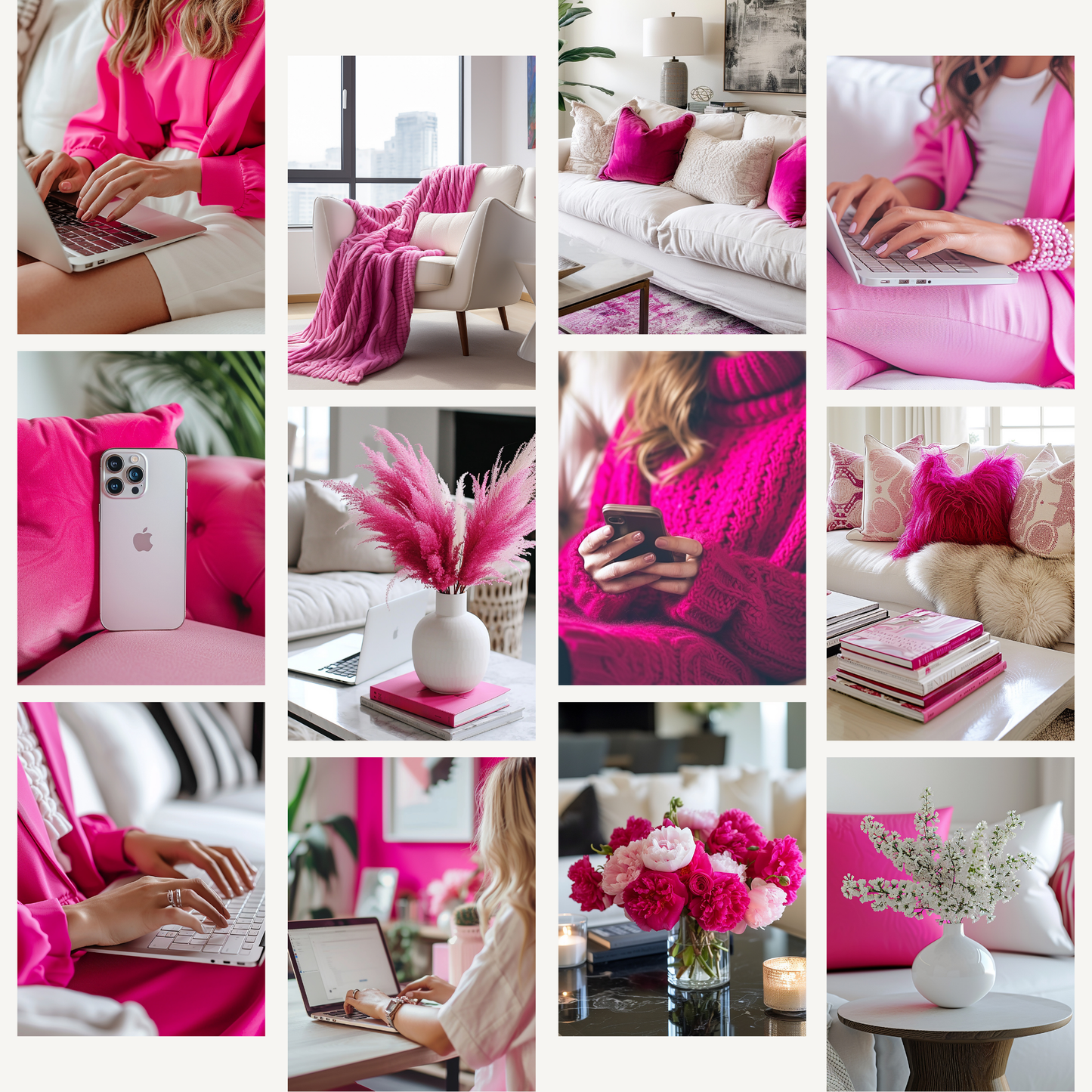 35 Hot Pink AI Stock Image Collection with MRR and PLR