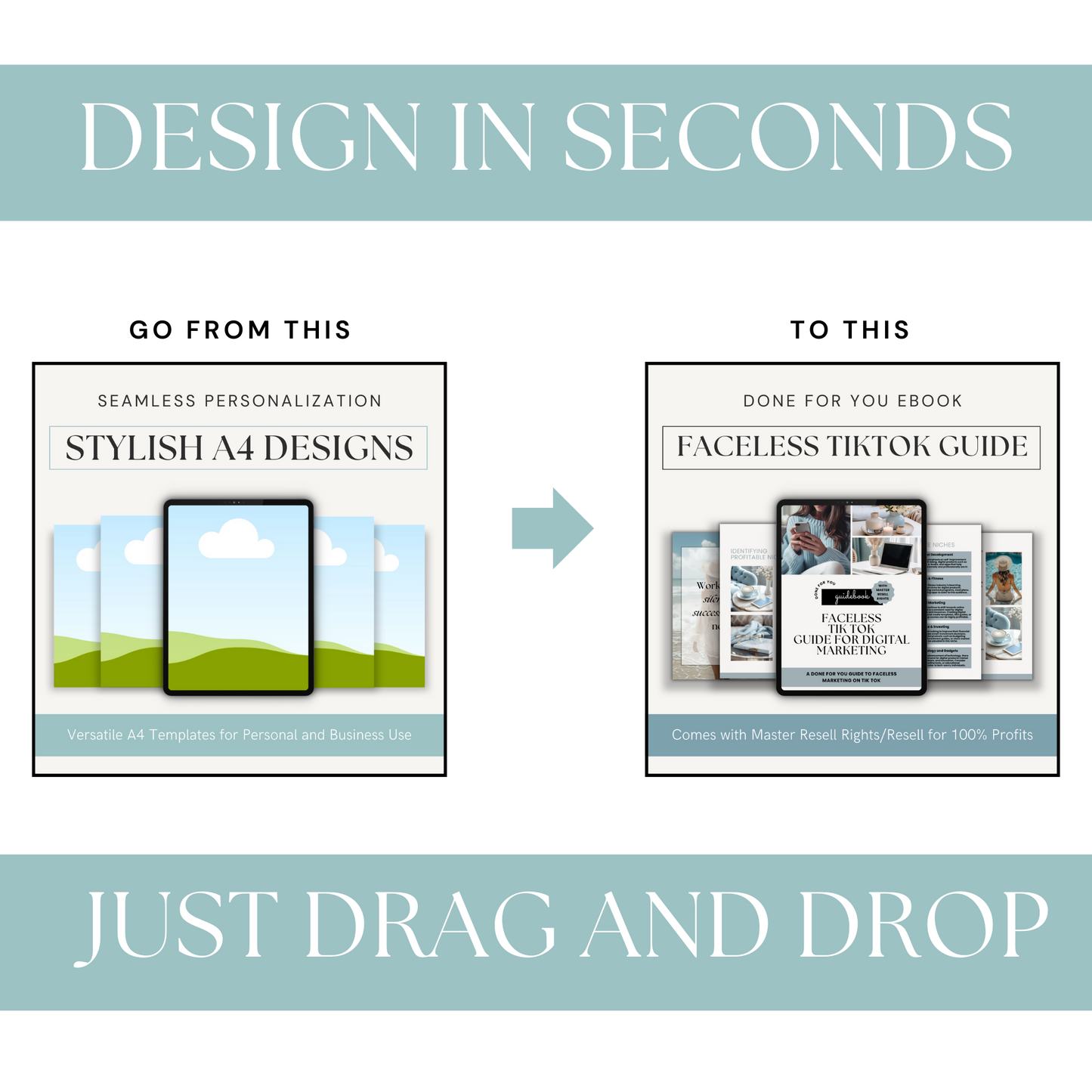 Sage and Cream Done for You Mockup Templates for Digital Products with MRR and PLR with Bonus