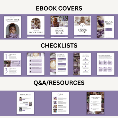 Purple Done for You 35-page E-book Template for your Digital Marketing Projects w/ MRR/PLR