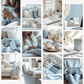 35 Baby Blue and Cream AI Stock Image Collection with MRR and PLR