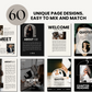 60 Page Canva E-book Template: Cream and Black Edition with MRR and PLR