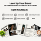 60 Page Canva E-book Template: Cream and Black Edition with MRR and PLR