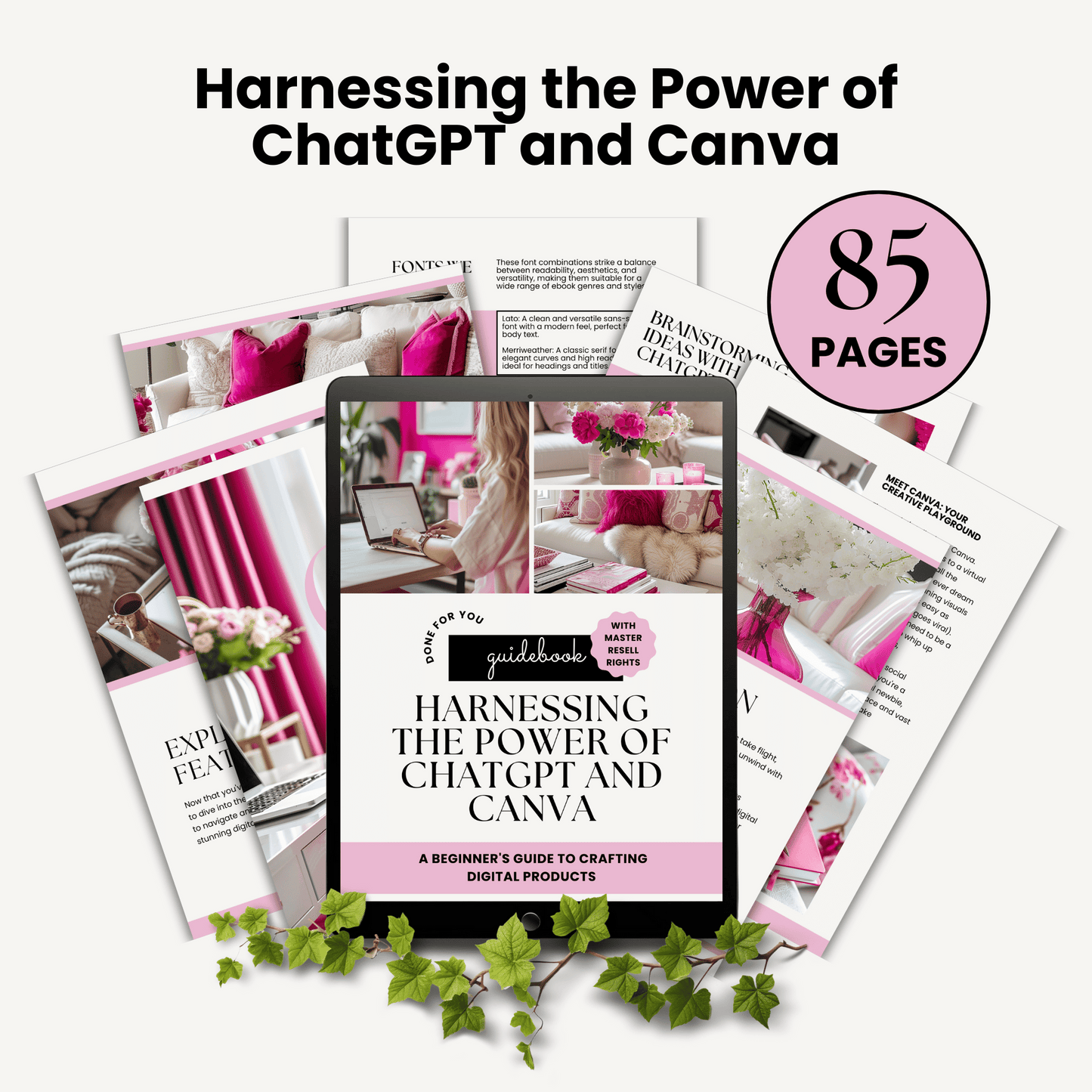 Harnessing the Power of ChatGPT and Canva eBook with MRR and PLR