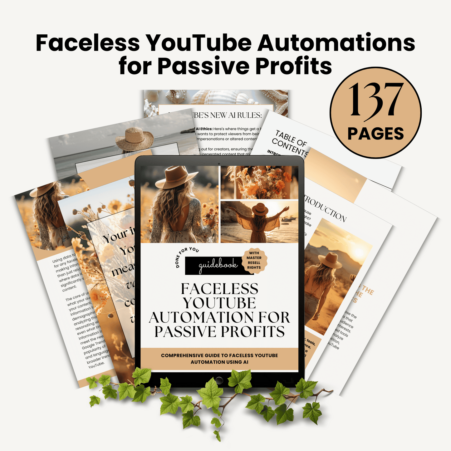 Faceless YouTube Automation for Passive Profits eBook with Master Resell Rights