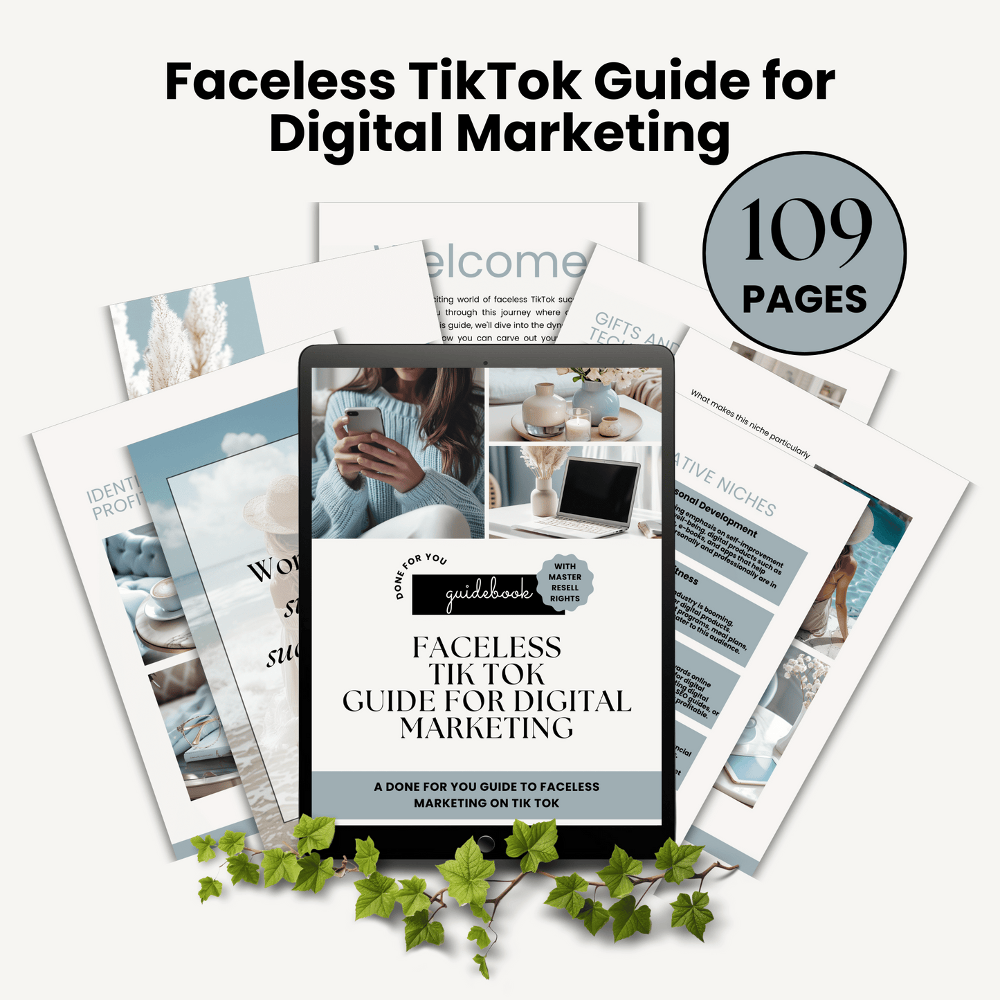 Faceless TikTok Guide for Digital Marketing with Master Resell Rights