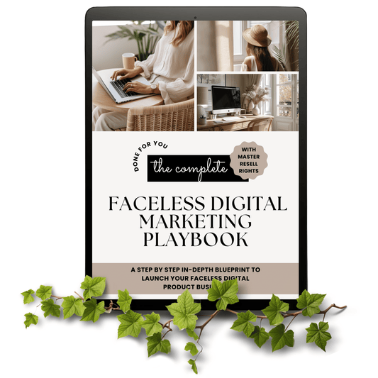 Faceless Digital Marketing Playbook eBook with MRR and PLR