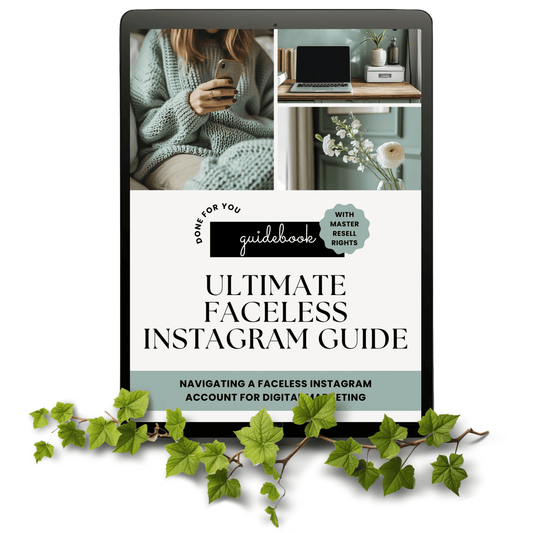 Ultimate Faceless Instagram Guide MRR/PLR eBook (77 Pages) with Bonus